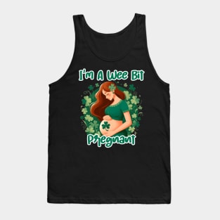 I'm A Wee Bit Pregnant Irish St Patricks Pregnancy Reveal Tank Top